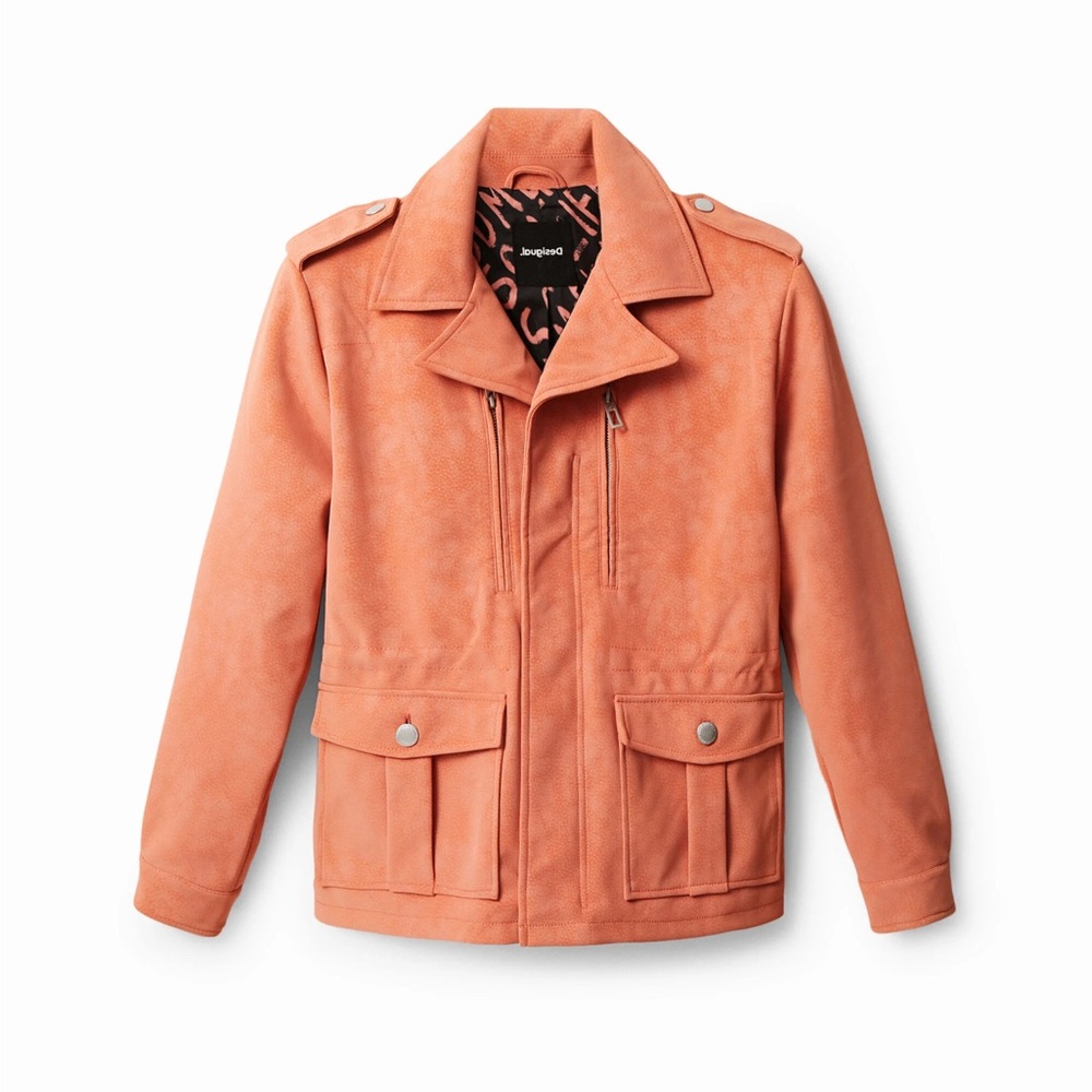 NWT DESIGUAL STRAIGHT MULTI-POCKET JACKET. Size XL (runs small / fits a M/L) - Picture 1 of 8